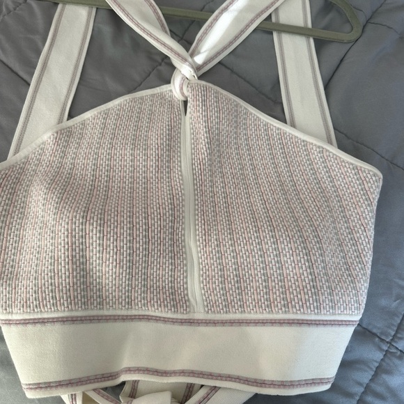 Club Monaco Raeni pink striped halter top. New with tags , size XL - Picture 4 of 6